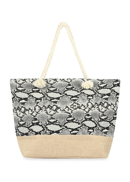 Snake Skin Print Tote Bag - Infinity Lace Boutique