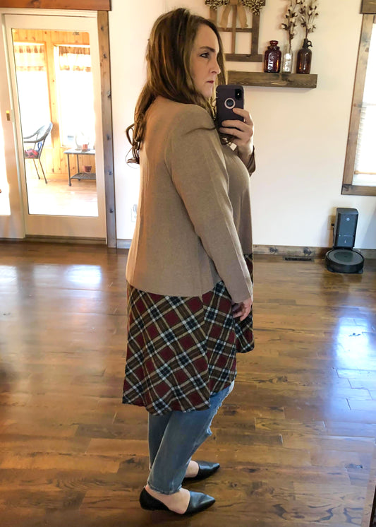 Multi Color Plaid Long Sleeve Cardigan - Infinity Lace Boutique