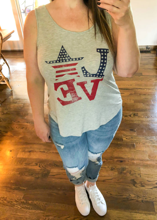 Patriotic Love Graphic Tank - Infinity Lace Boutique