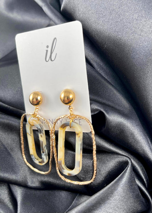 Hammered Gold Tortoise Earrings