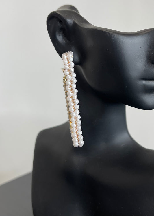 Pearl Square Drop Earring