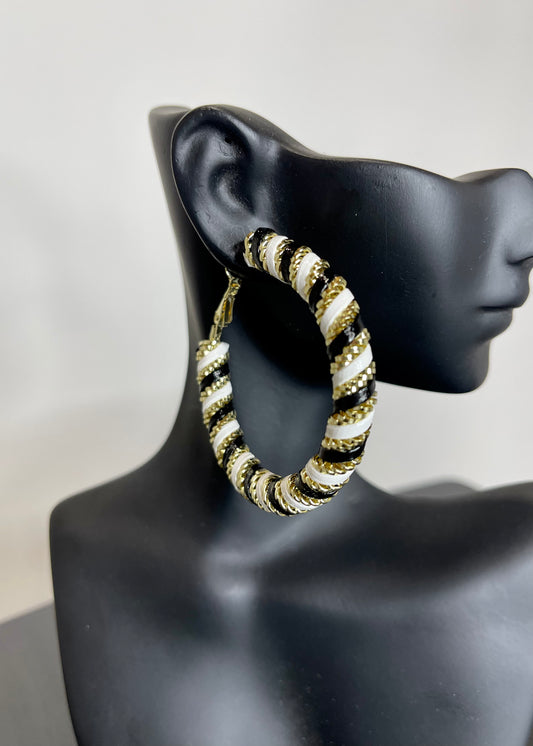 Multicolor Swirl Hoop Earrings