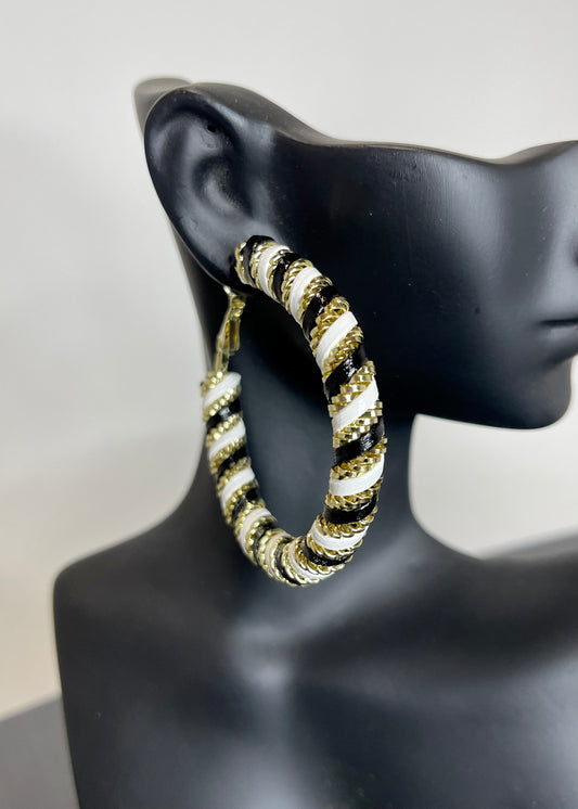 Multicolor Swirl Hoop Earrings